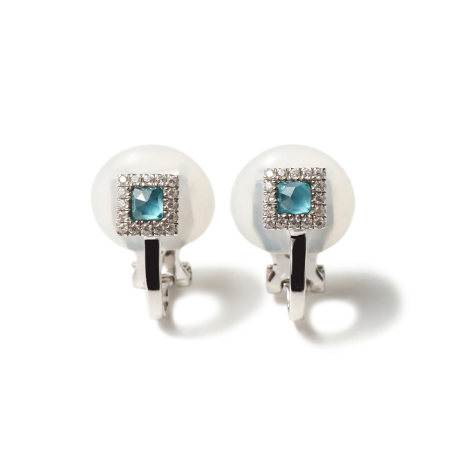 TWILIGHT SQUARE EARCLIP SILVER