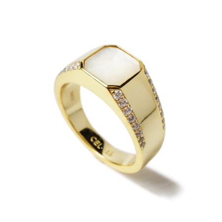 EMBLEM SQUARE RING GOLD