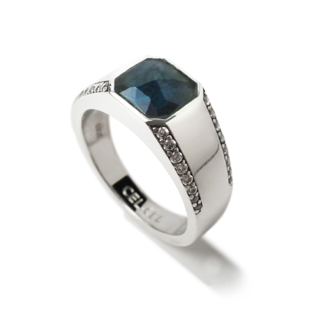 EMBLEM SQUARE RING SILVER