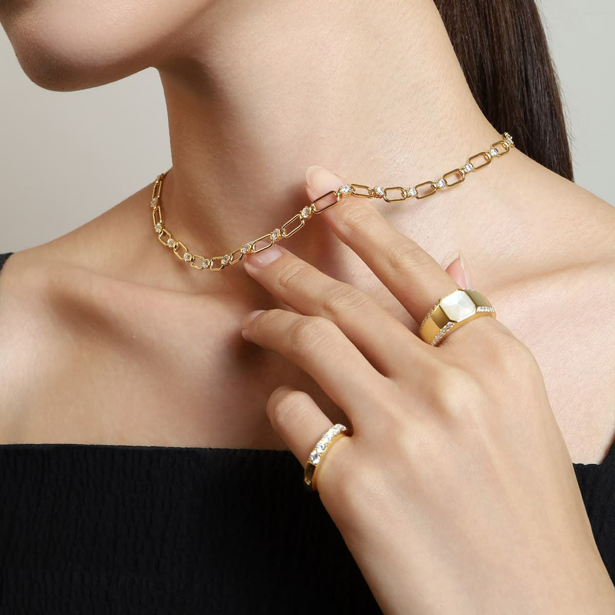 INTERLACE NECKLACE【LIGHT】（GOLD） | CEL-CEL