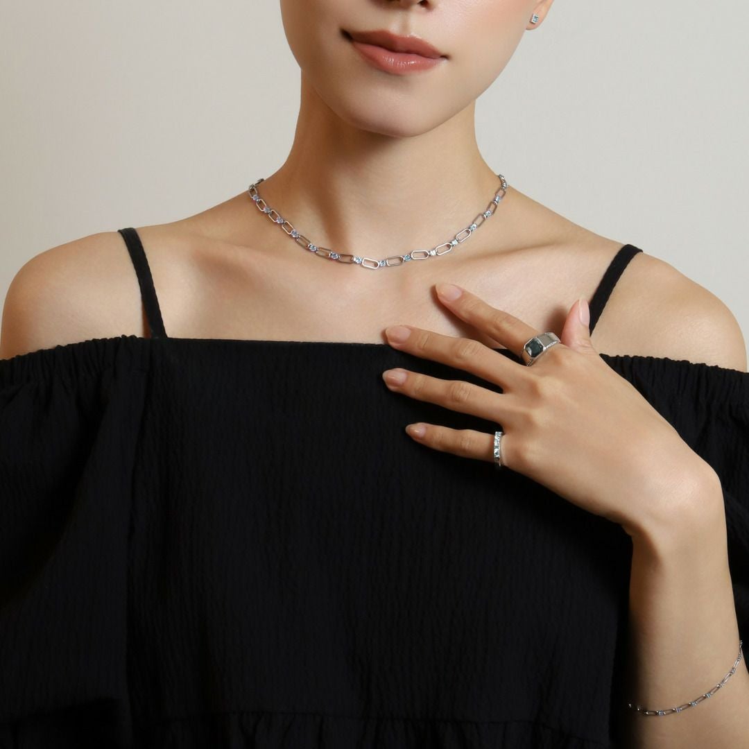 INTERLACE NECKLACE【LIGHT】（SILVER） | CEL-CEL